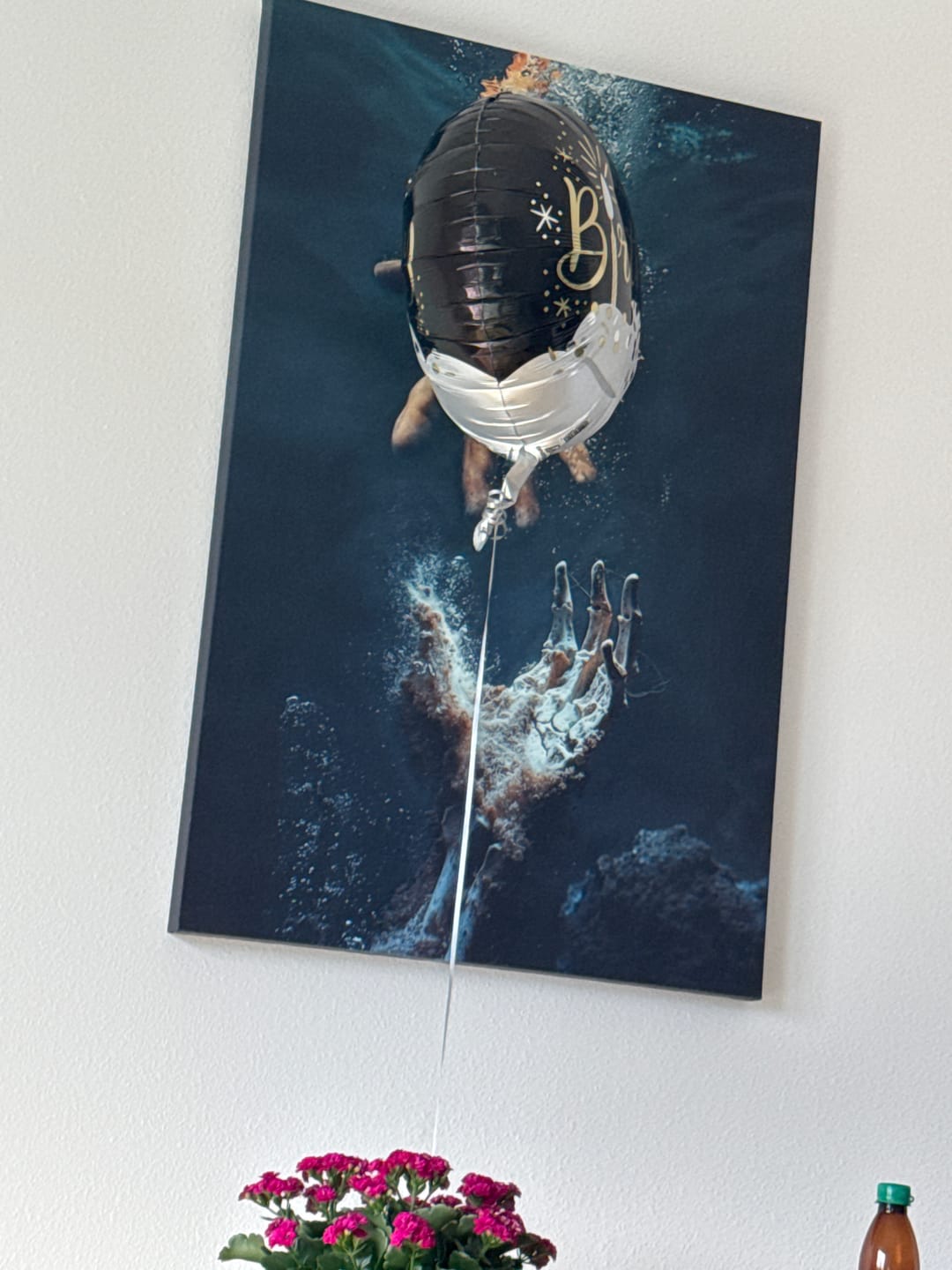 Customer photo review of The Hand Of God, Jesus Reaching Into Water, Wall Art Canvas