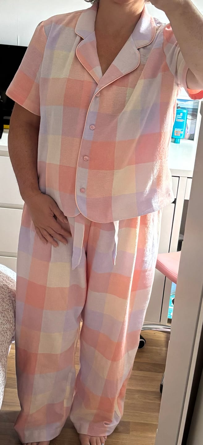 Customer photo review of Pastel Squares Brushed Cotton Fabric