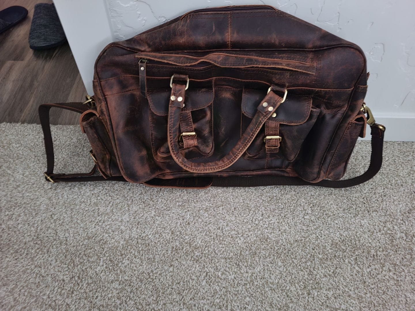 Customer photo review of Imperium | Leather Heritage Briefcase | Rustic Chestnut