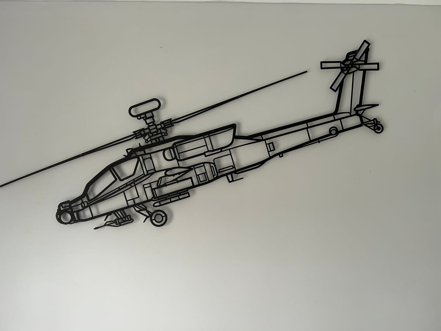 Customer photo review of AH-64D Apache Silhouette Metal Wall Art