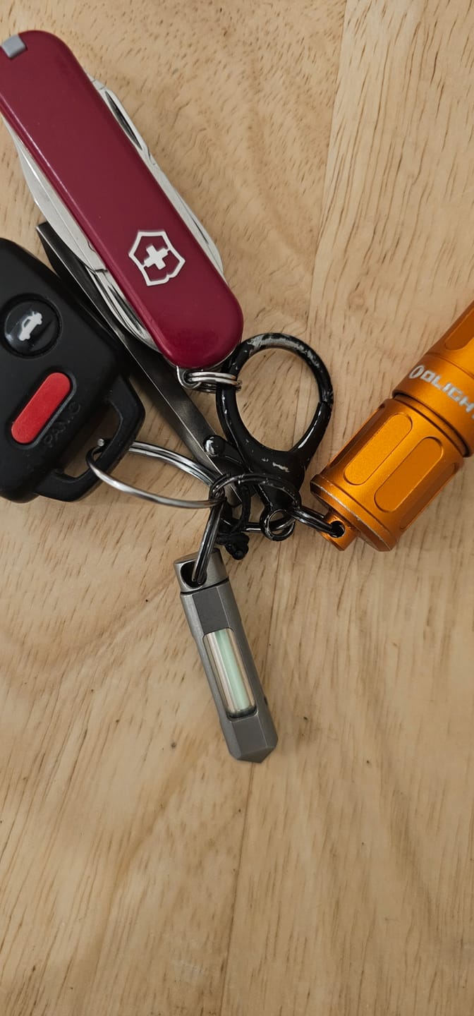 Customer photo review of Tritium Glow Fob