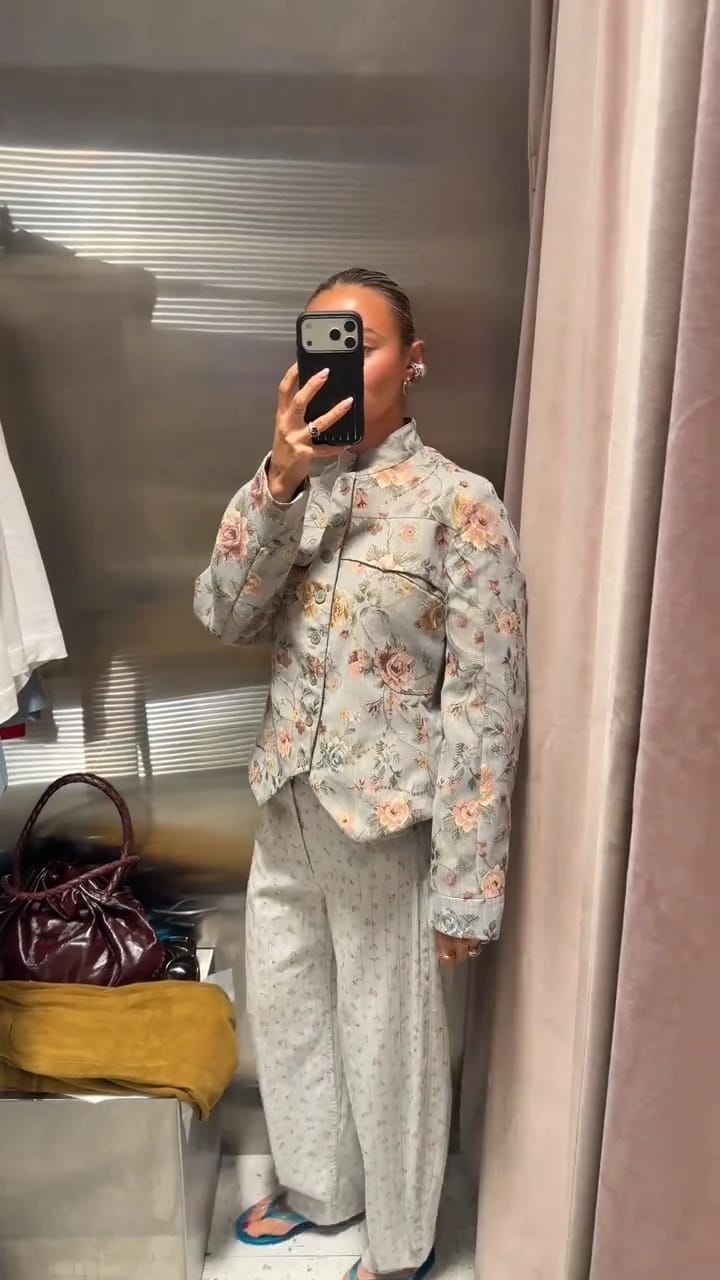 Customer photo review of Laura Vintage Jacquard Cropped Jacket