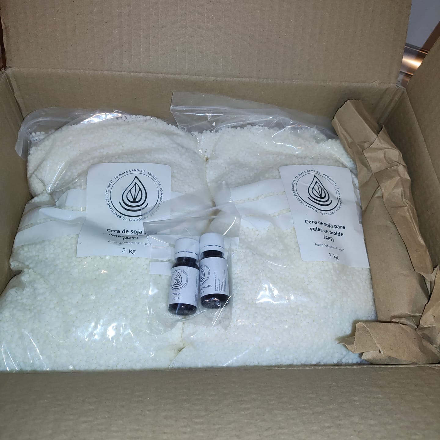 Customer photo review of Cera de Soja para velas en Molde, Pilar y Wax-melts (APF)