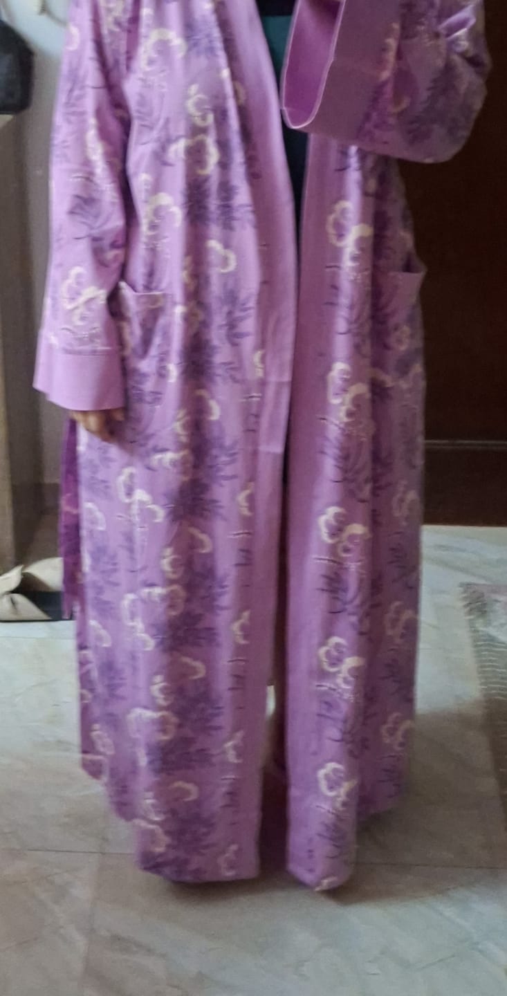 Customer photo review of Lavender Cotton Floree Robe