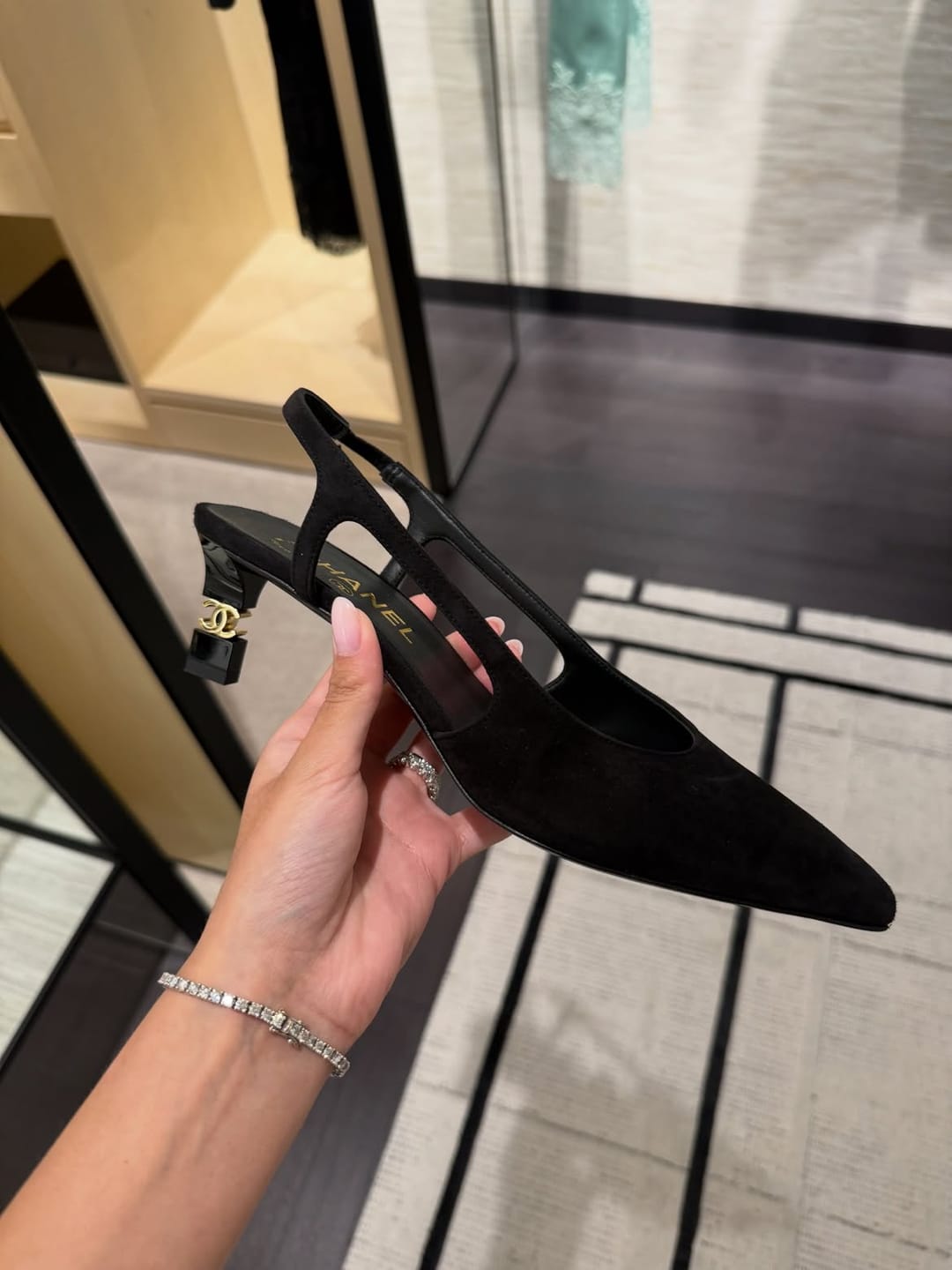 Customer photo review of Chanel 2026 Slingback Patent Leather 904478