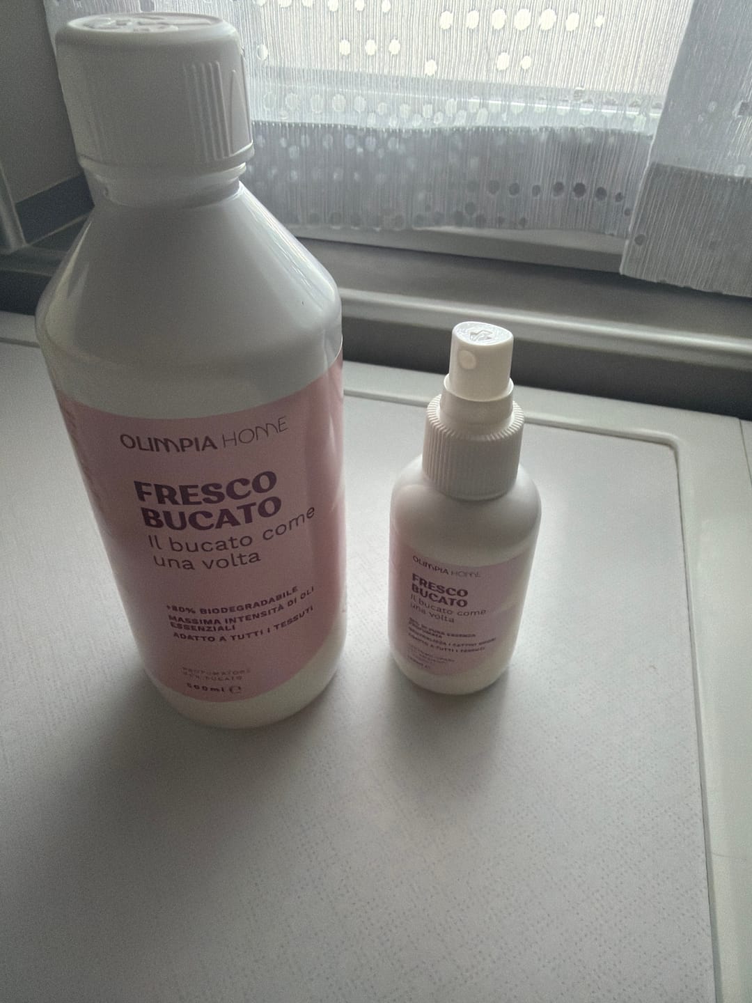 Customer photo review of Profumo spray per tessuti Fresco Bucato ml.100
