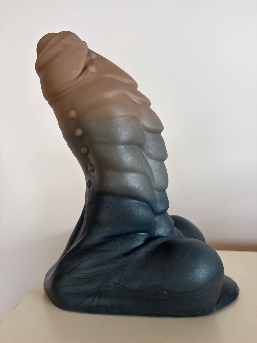 Customer photo review of Bad Dragon® Flint® the Uncut Studded Dragon Dildo | Natural