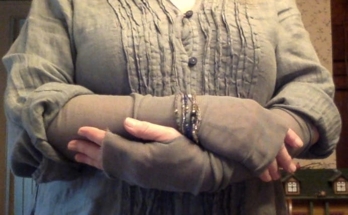 Customer photo review of Sage Mesh Soft Cotton Wristlets
