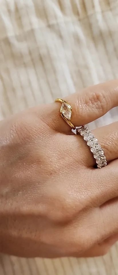 Customer photo review of Emily Marquise Zirconia Cocktail Ring