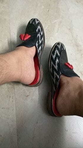 Customer photo review of Ikat Mules Men – Coal