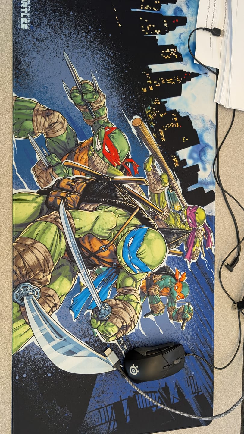 Customer photo review of Oni Deskpad - Teenage Mutant Ninja Turtles