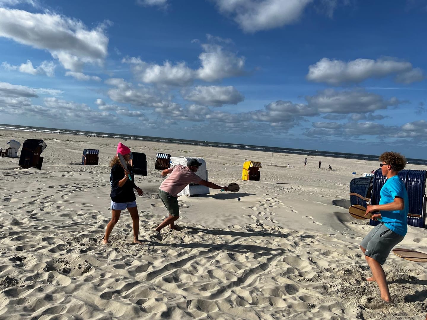 Customer photo review of Premium Beach Tennis Set - Brasilianisches Frescobol