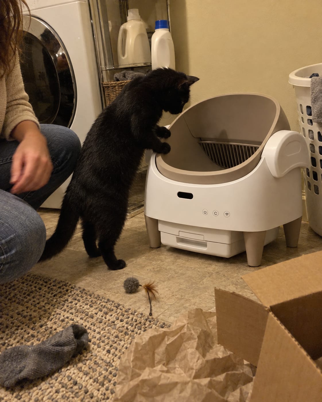 Customer photo review of Automatic Self-Cleaning Cat Litter Box