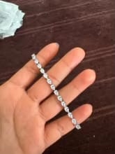 Customer photo review of Soren Curved Wave Rhinestone Adjustable Bangle