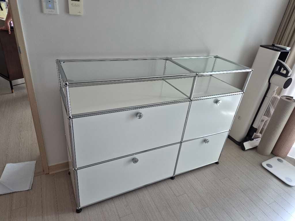 Customer photo review of 2x3 module(4 drop down doors & top glass panel & 2nd floor without back panel ) [W(750+500)XD350XH(350+350+175)]