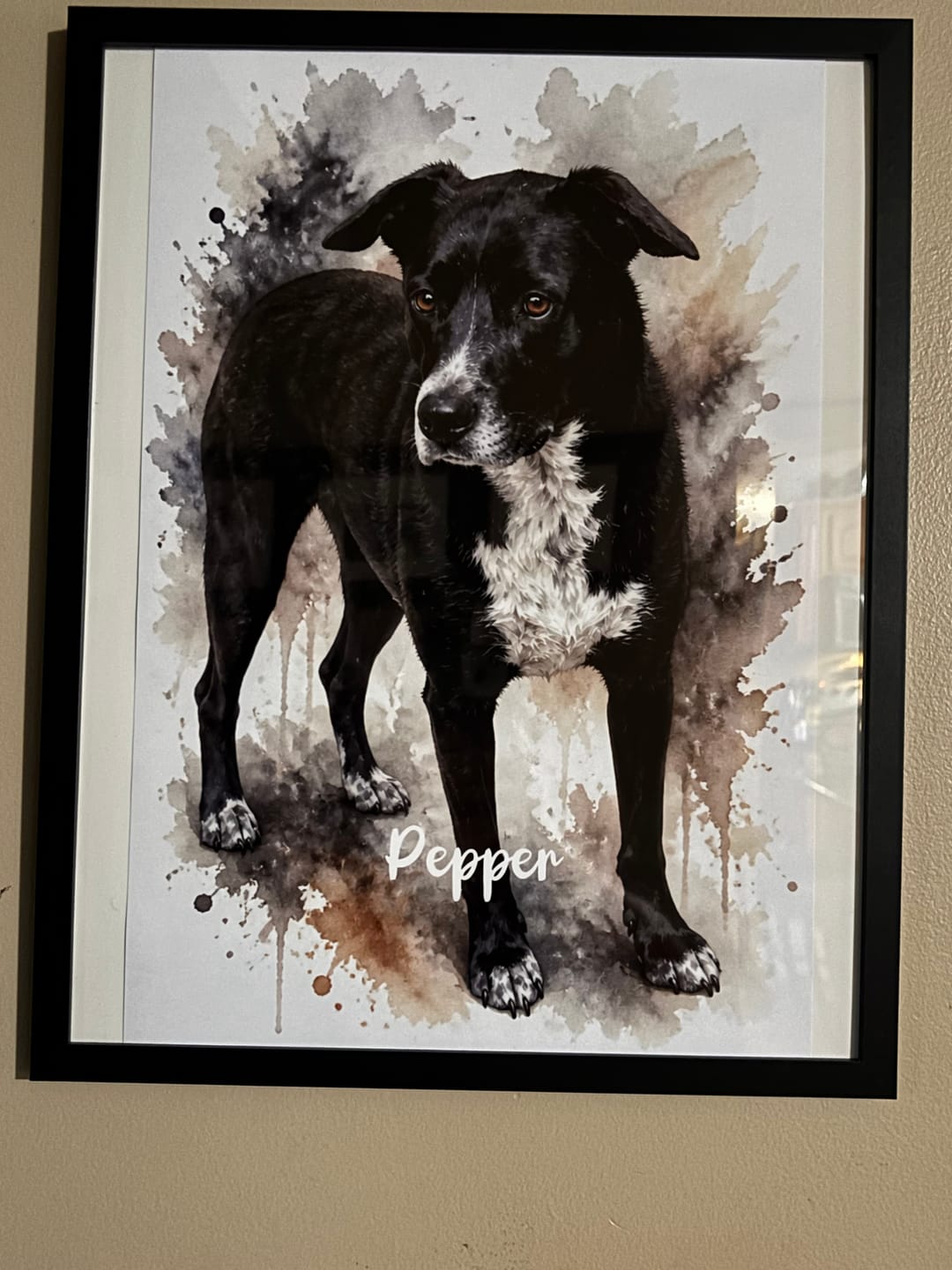 Customer photo review of Watercolor Realistic Portrait - Personalized Poster