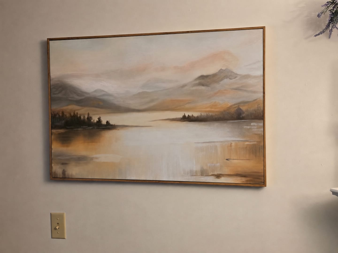 Customer photo review of Abstract Mountain Canvas Art #MO028