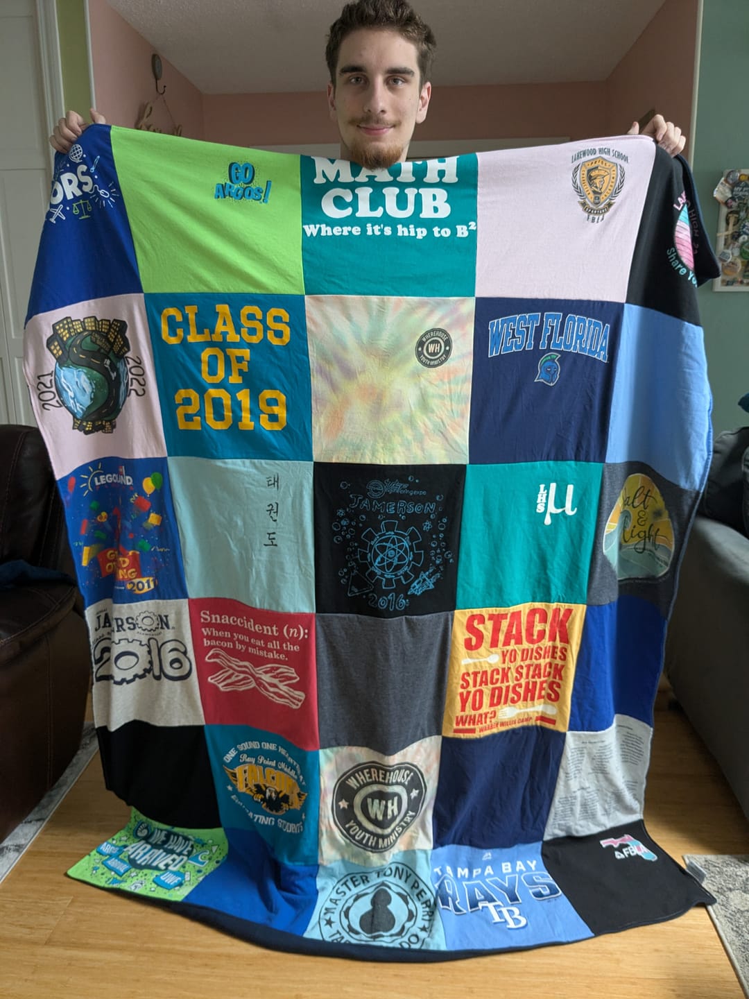 Customer photo review of Project Repat T-Shirt Quilt