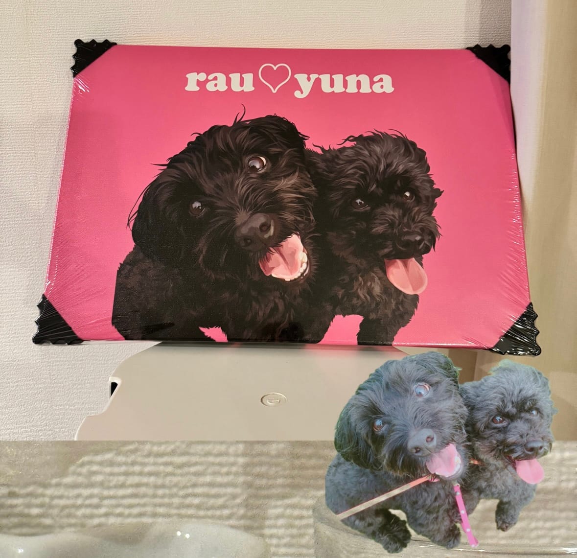 Customer photo review of Petcanva©オーダーメイド ペット似顔絵【3点セット】