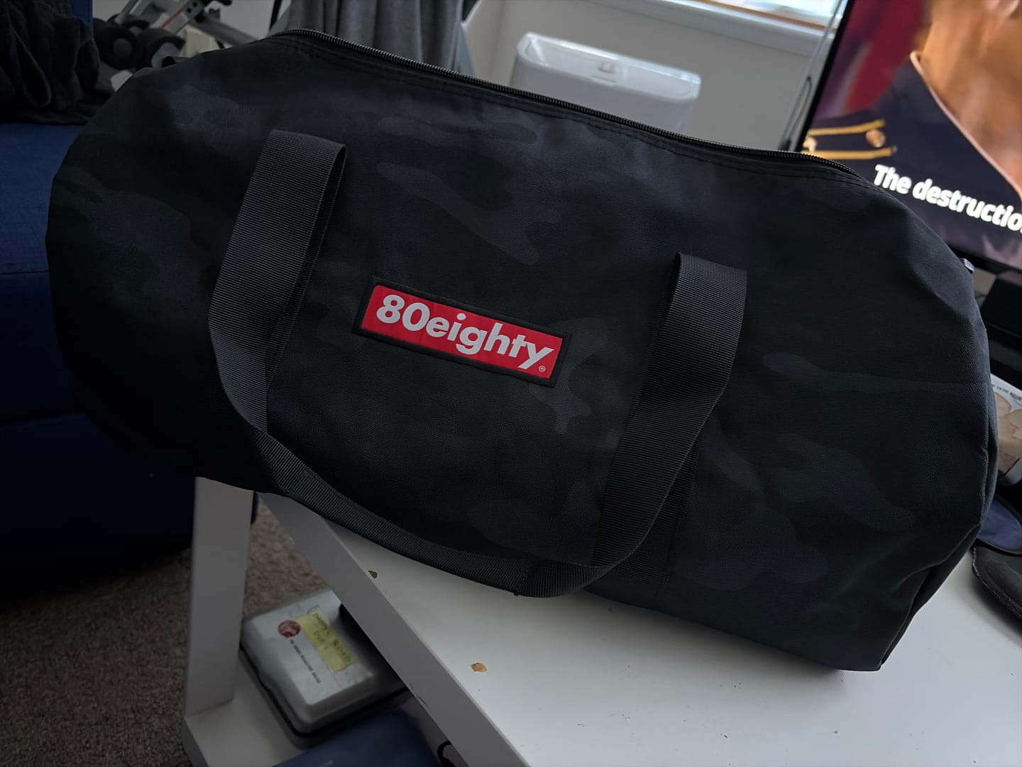 Customer photo review of 80Eighty® Black Camo Duffle Bag