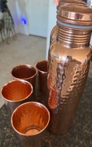 Customer photo review of Kansya®-vottaðar vatnsflöskur úr hreinum kopar – V2, handhamraðar