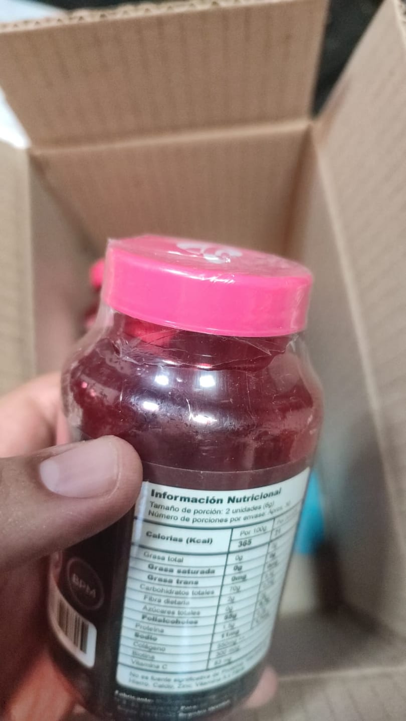 Customer photo review of Gomas con Colageno + Biotina + Vitamina C