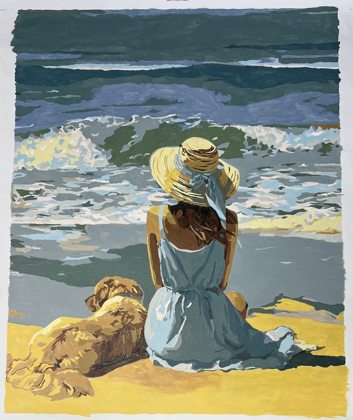 Customer photo review of Waves of Calm | Paint by Number