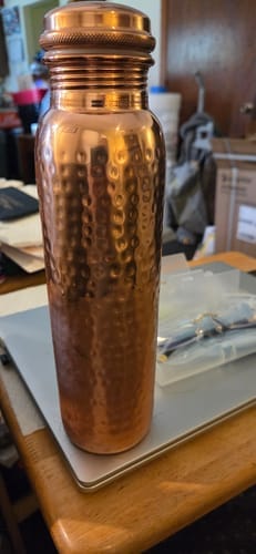 Customer photo review of Kansya®-vottaðar vatnsflöskur úr hreinum kopar – V2, handhamraðar