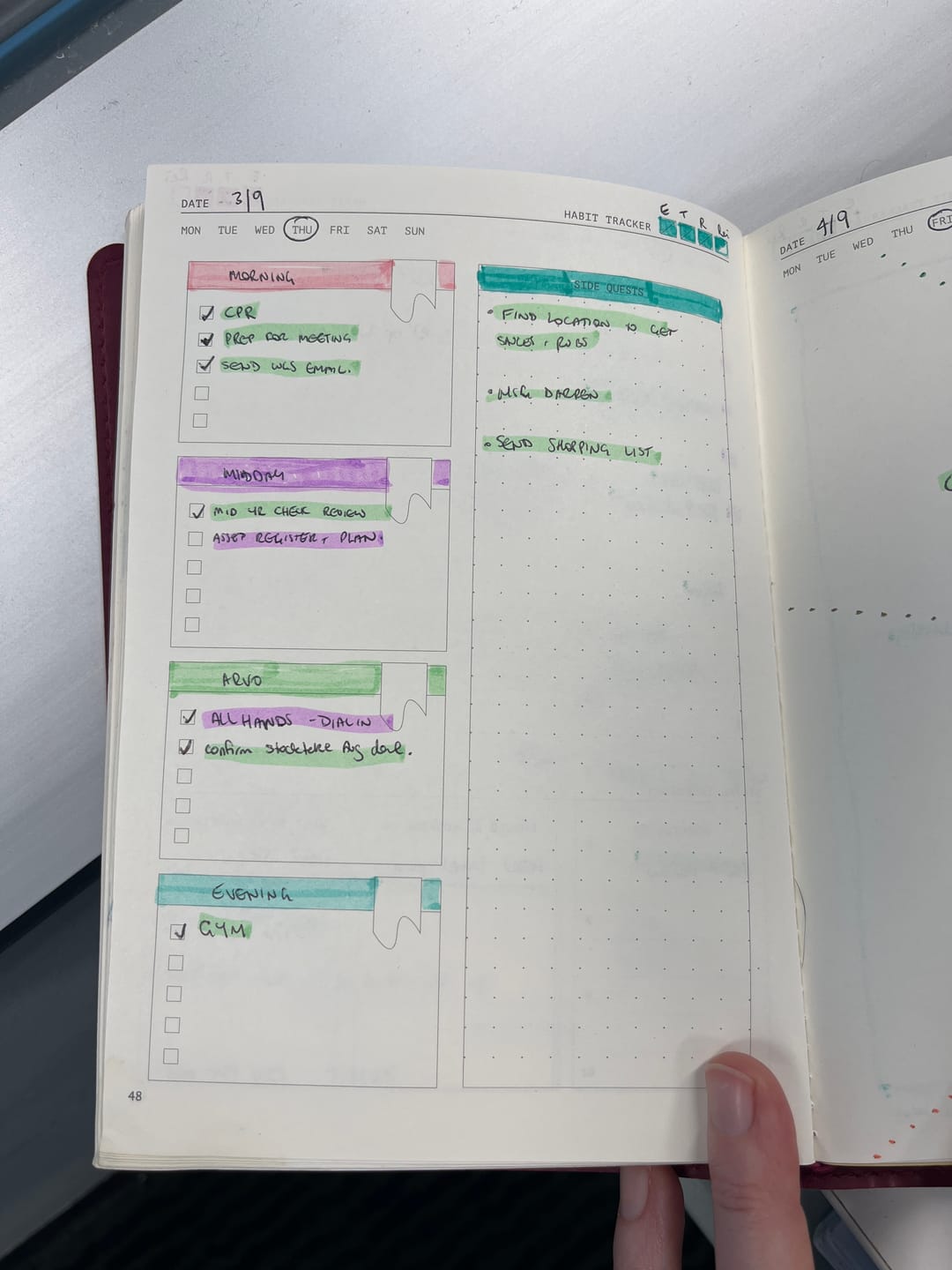 Customer photo review of Ocean - Fast Brain Planner Kit