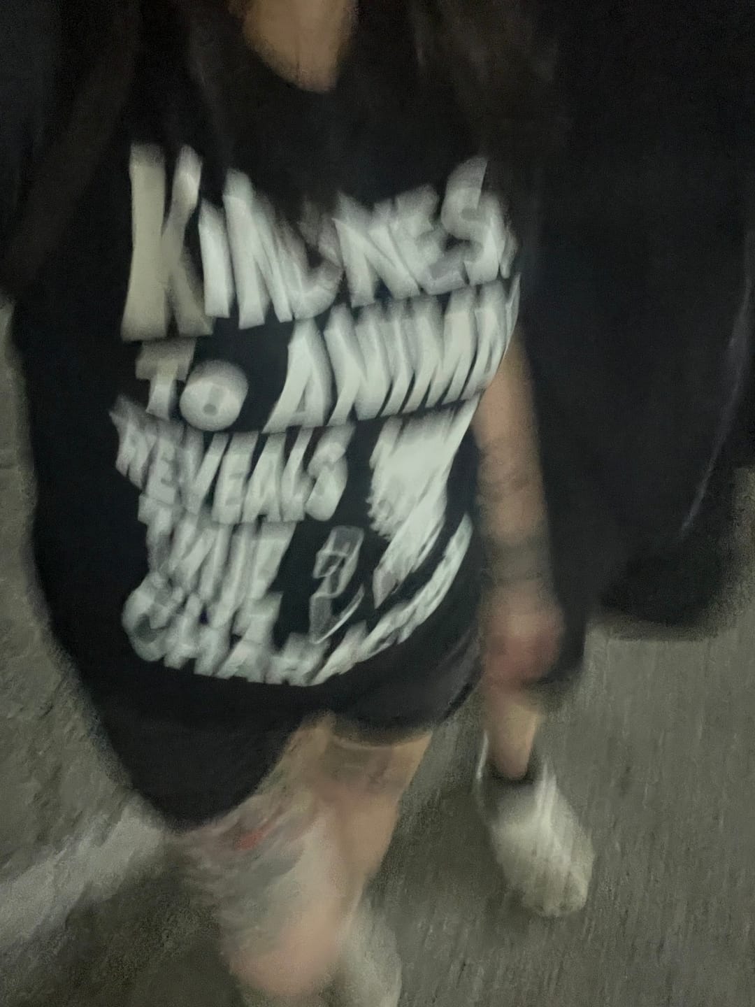 Customer photo review of Be Kind To Animals Tee