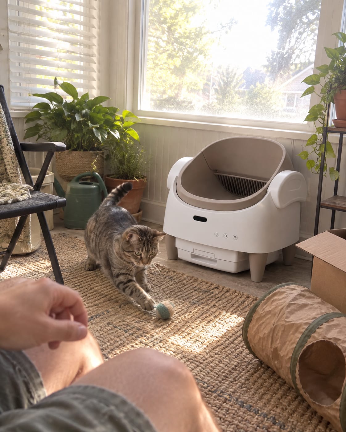 Customer photo review of Automatic Self-Cleaning Cat Litter Box