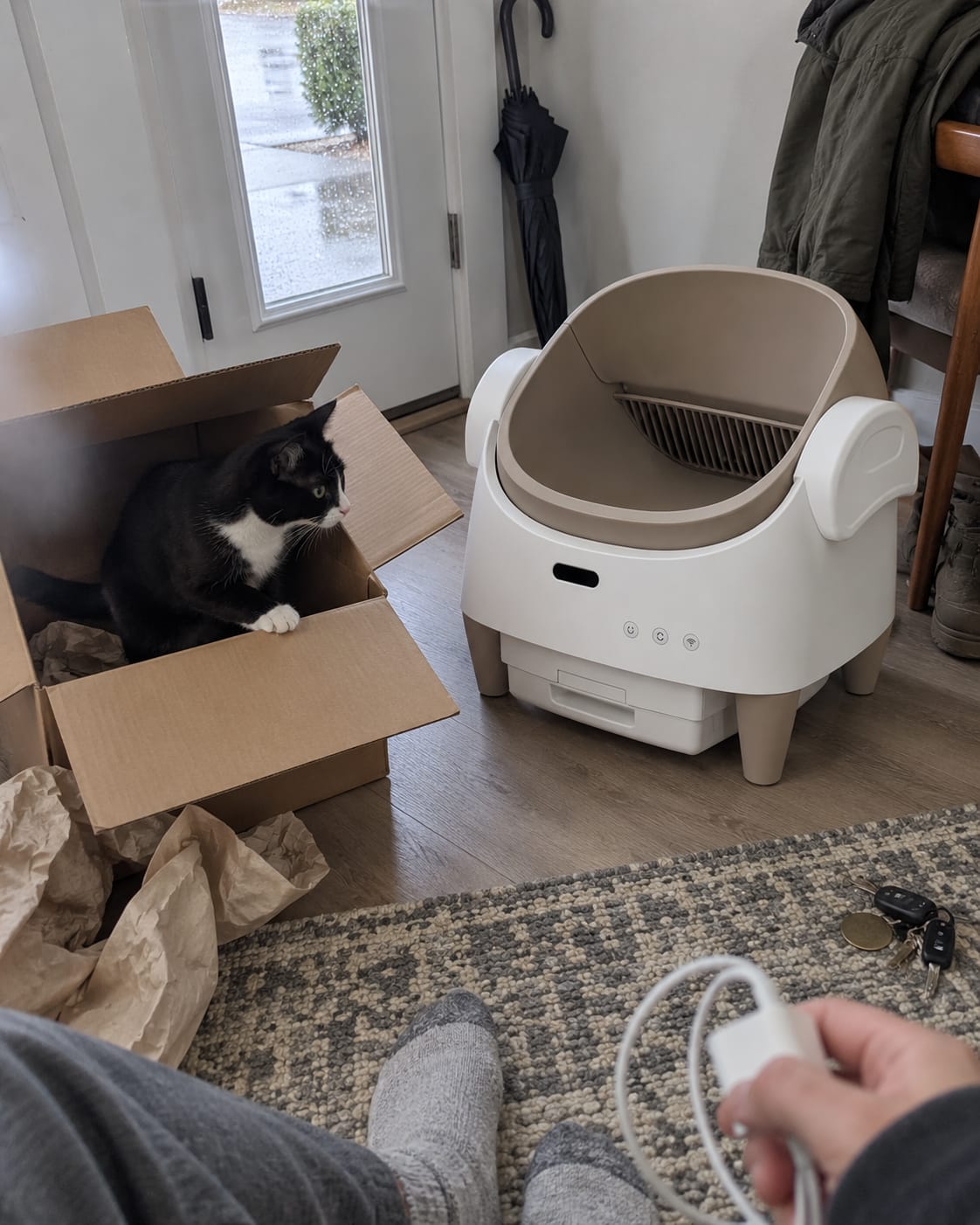 Customer photo review of Automatic Self-Cleaning Cat Litter Box