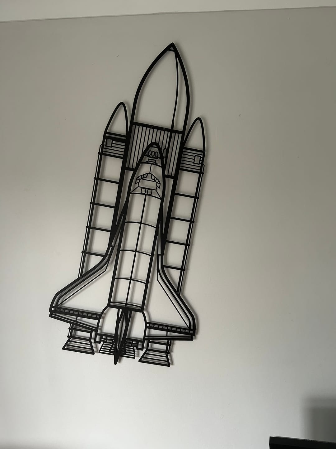 Customer photo review of Space System Silhouette Metal Wall Art
