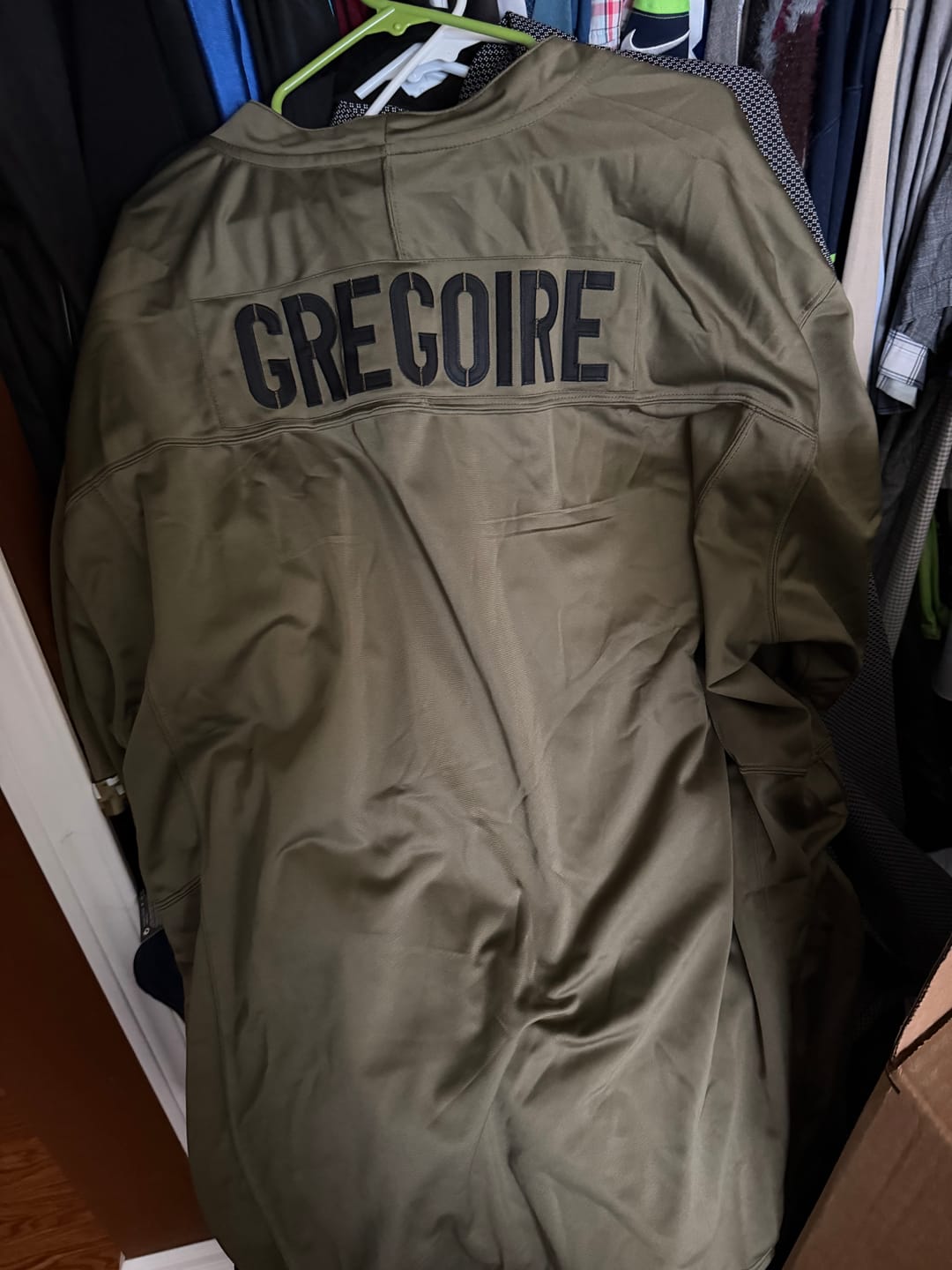 Customer photo review of Seattle 2022 Salute To Service Custom Jersey