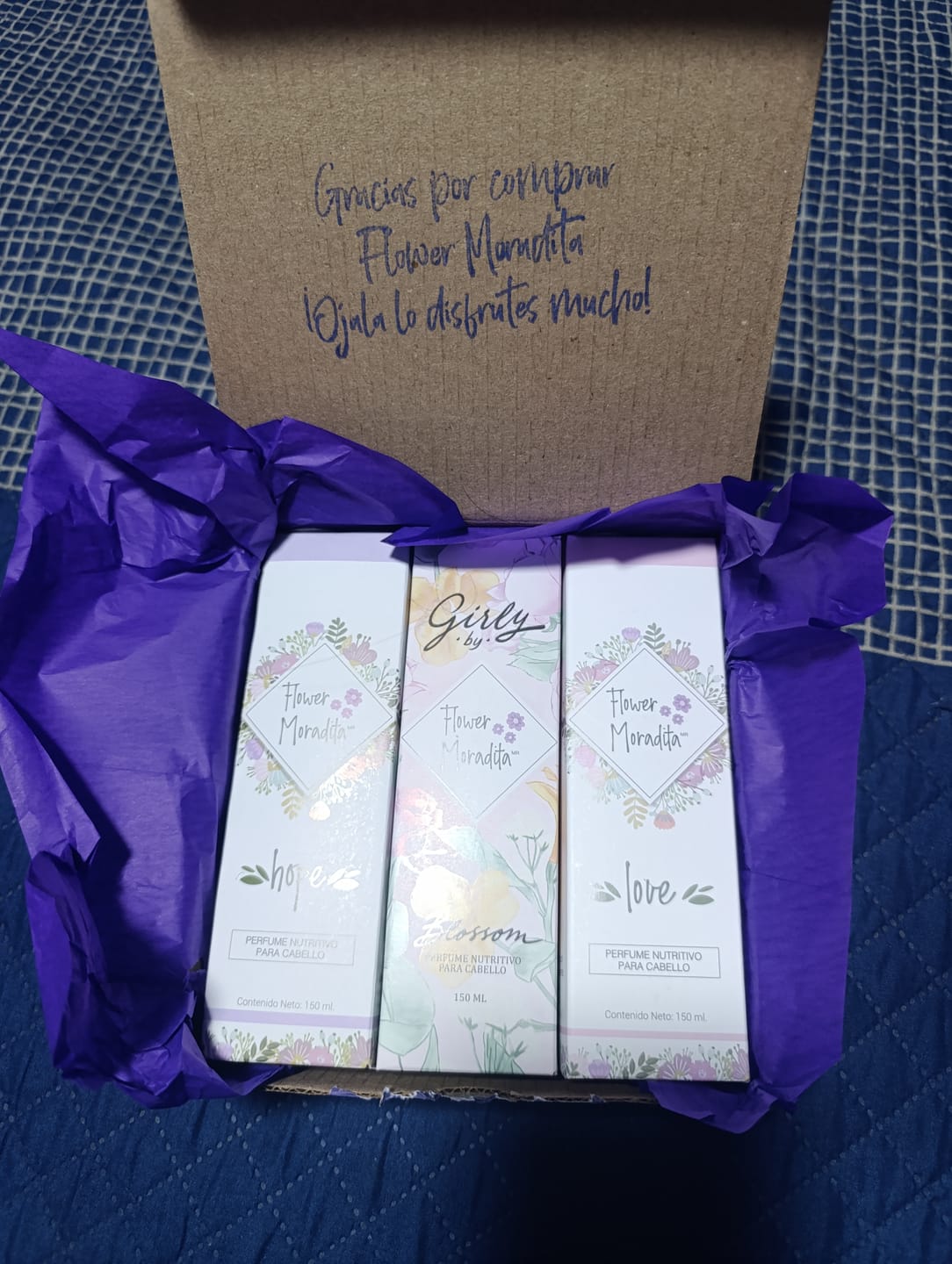 Customer photo review of Perfume para cabello 150ml