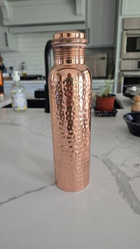 Customer photo review of Kansya®-vottaðar vatnsflöskur úr hreinum kopar – V2, handhamraðar