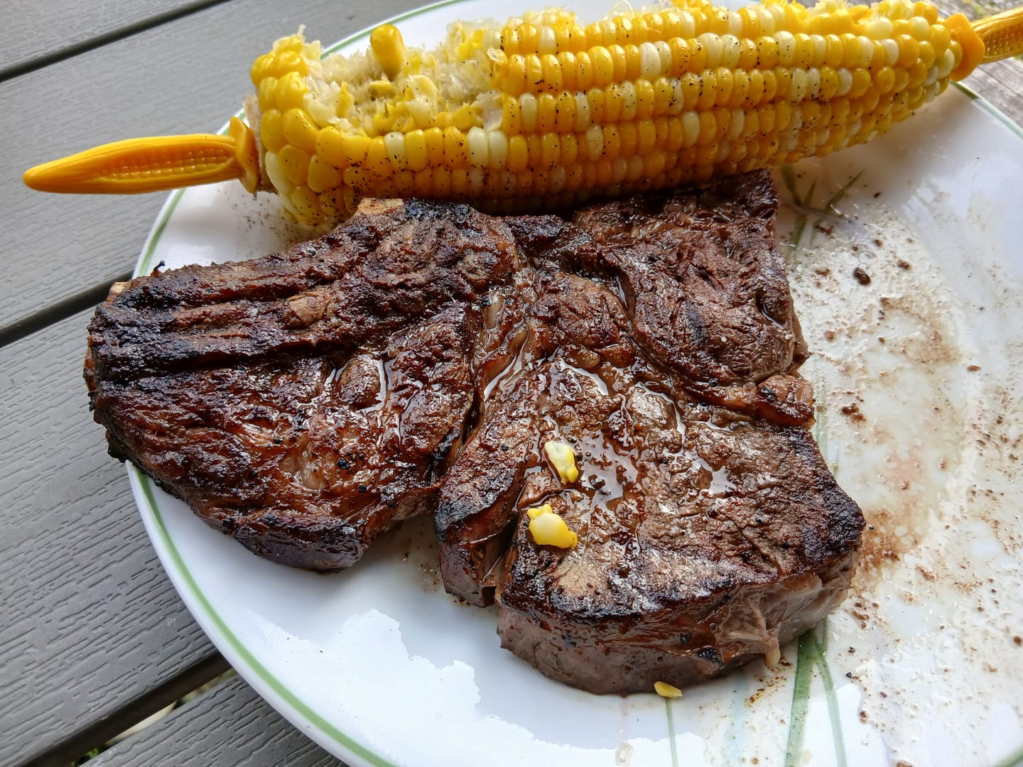 Customer photo review of 20oz RIBEYE STEAKS – BONE-IN, AMERICAN RAISED, FLAVOR-PACKED