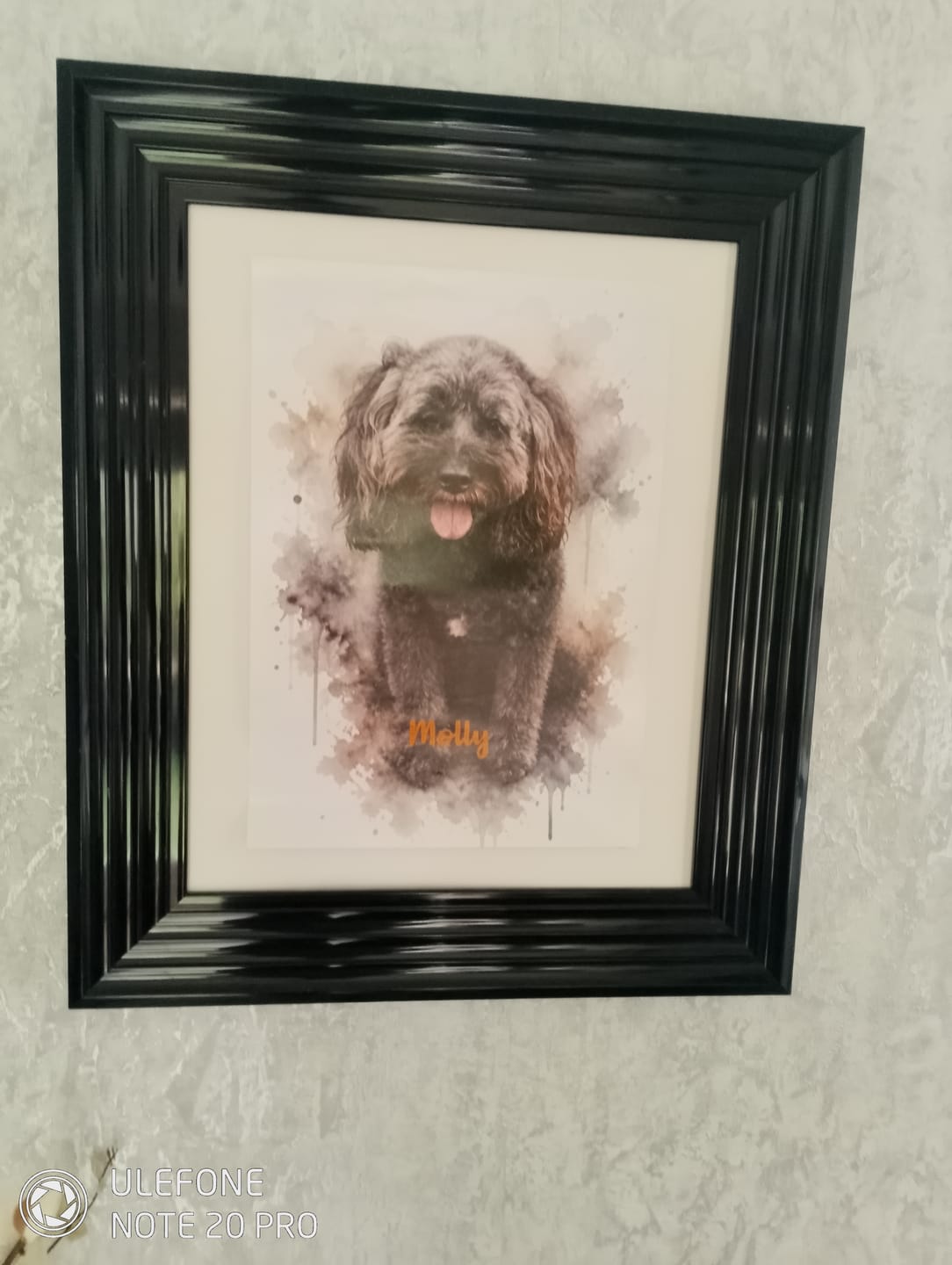 Customer photo review of Watercolour Realistic Portrait - Personalised Poster