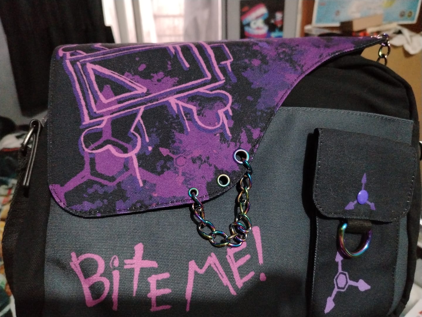 Customer photo review of Murder Drones Laptop Bag