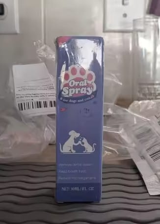 Customer photo review of Spray Dental Para Perros y Gatos