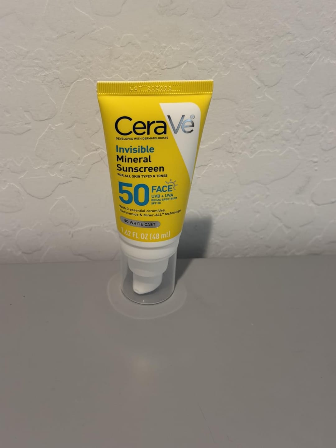 Customer photo review of CeraVe Invisible Mineral Sunscreen
