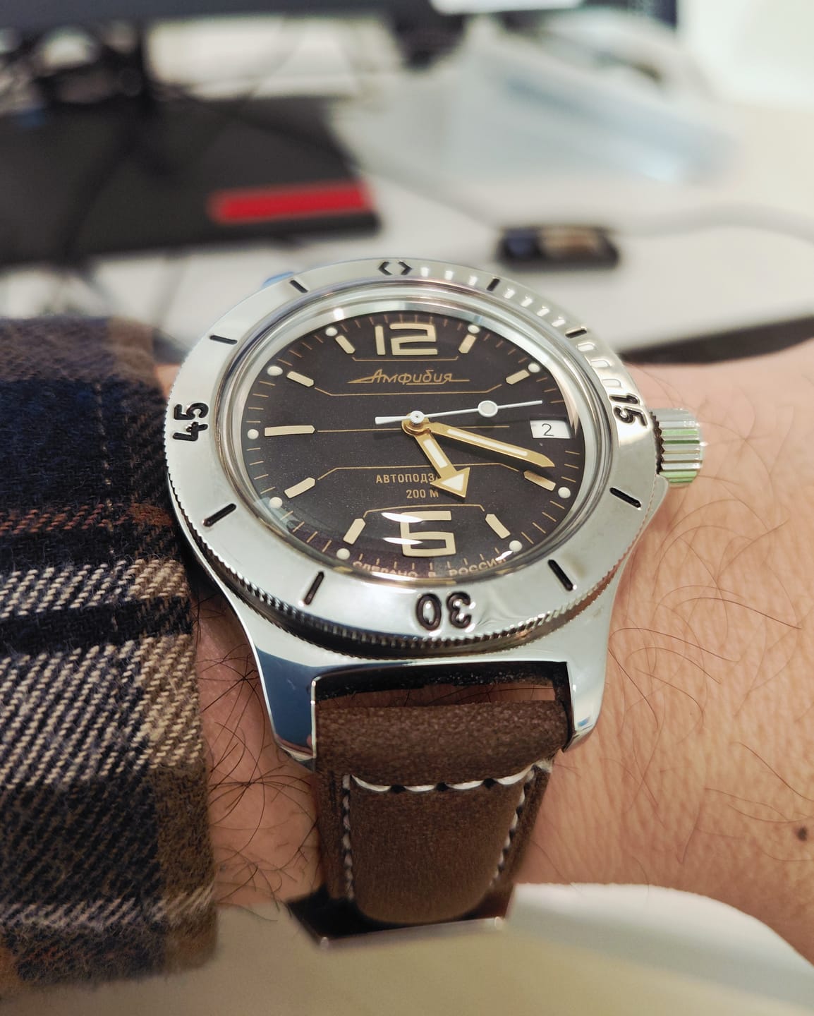 Customer photo review of Reloj Vostok Amphibia 120697 Automático Buceo Made in Russia 41,7 mm [EXCLUSIVO]