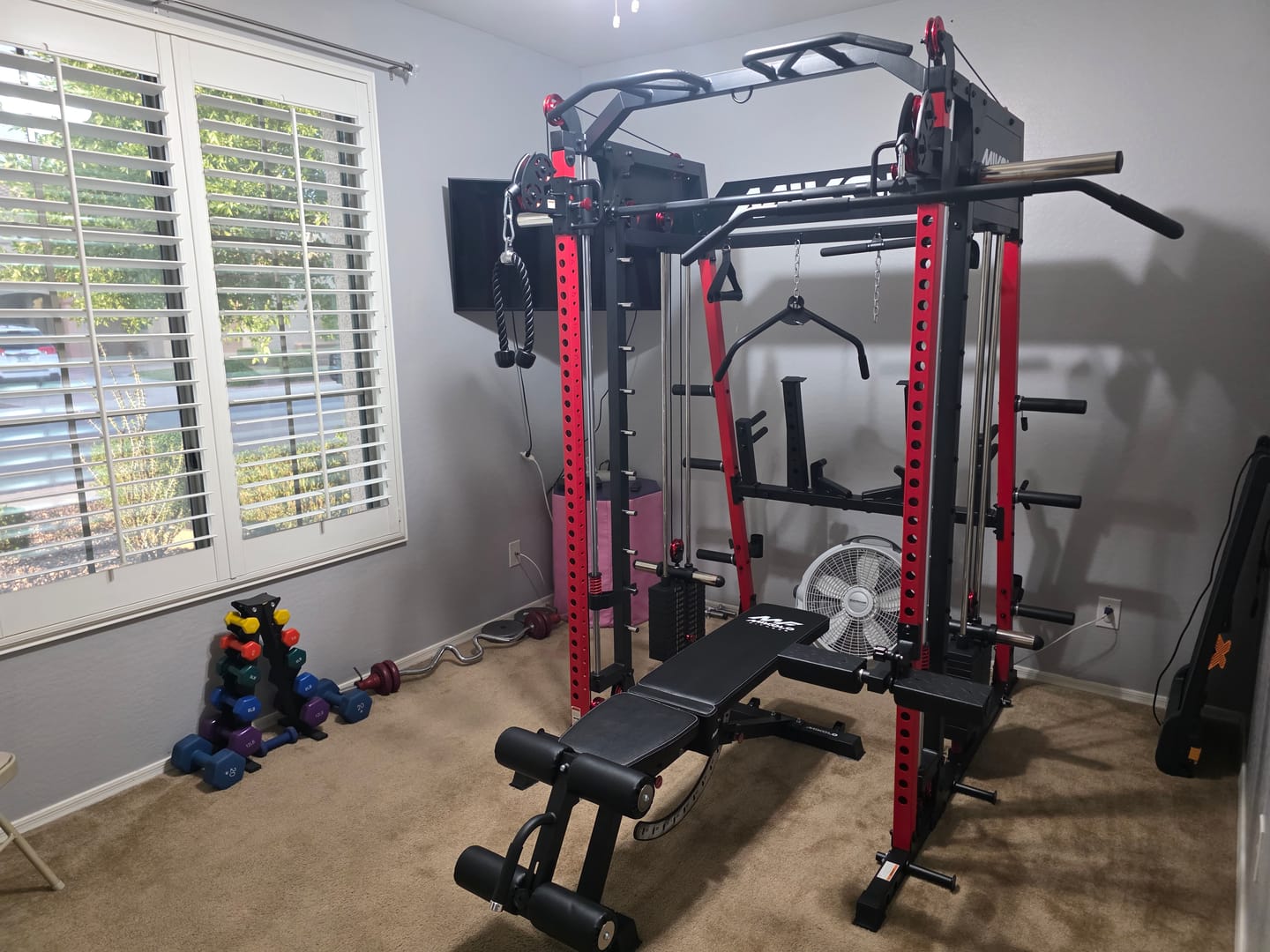 Customer photo review of M4-2.0 Elite All-In-One Workout Smith Gym Machine with Dual Weight Stacks (UPGRADED)