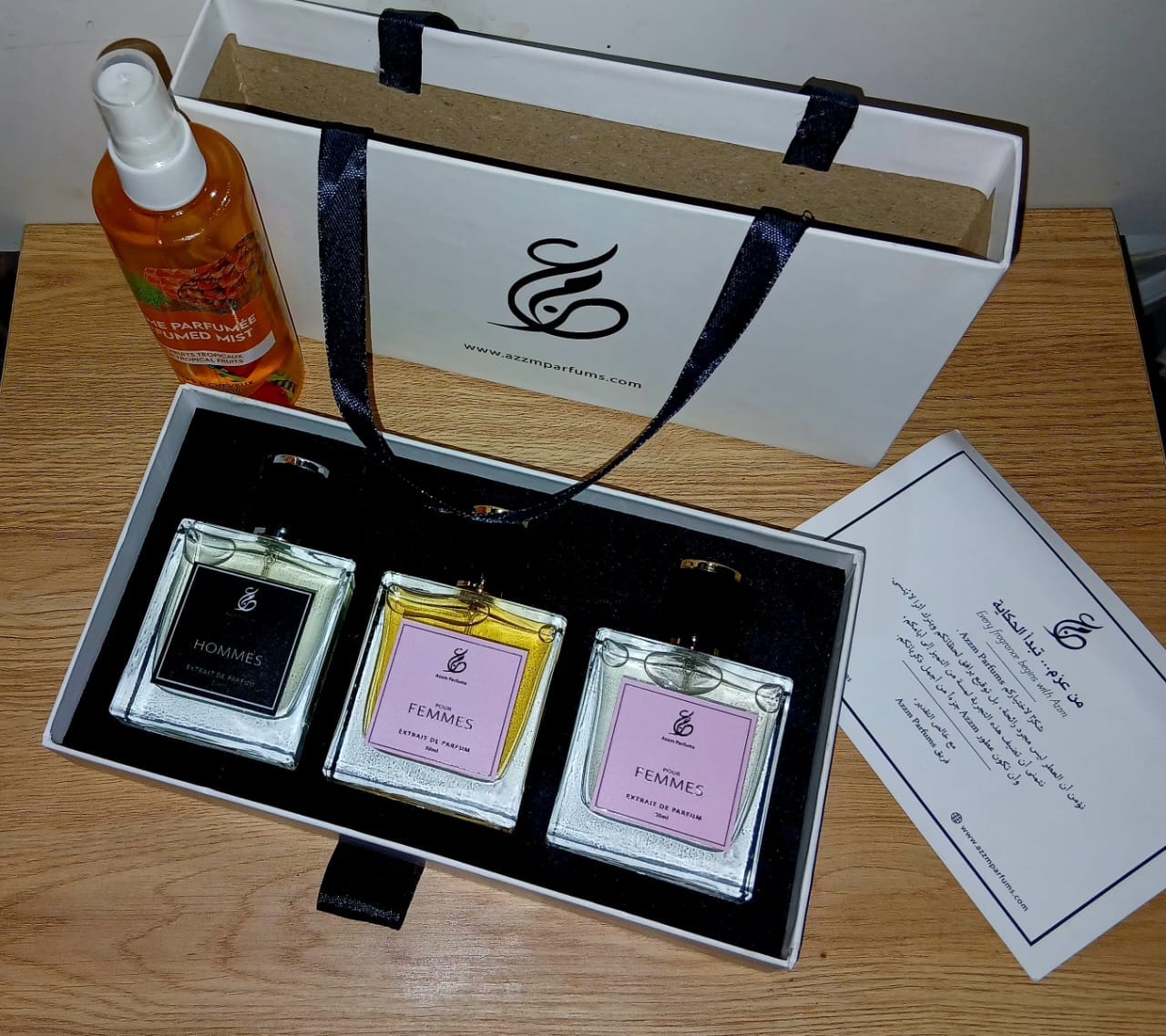 Customer photo review of Pack AZZM – 3 PARFUMS AU CHOIX