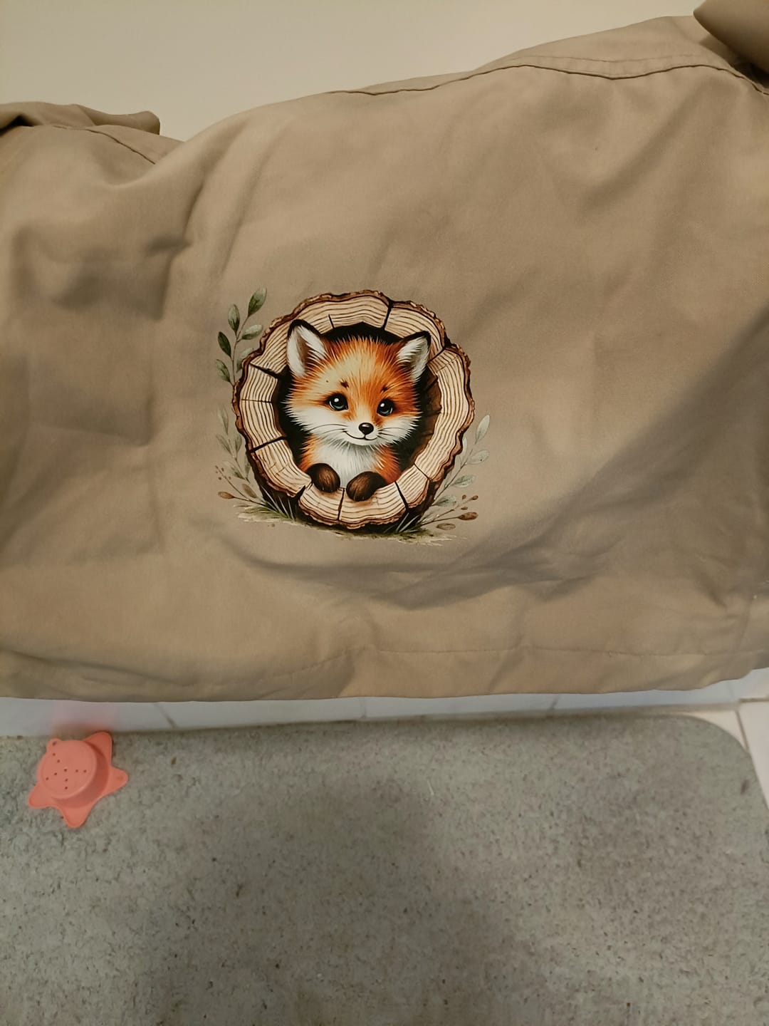 Customer photo review of Bügelbild Fuchs im Holzversteck
