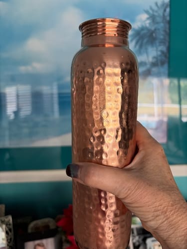 Customer photo review of Kansya®-vottaðar vatnsflöskur úr hreinum kopar – V2, handhamraðar