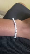 Customer photo review of Soren Curved Wave Rhinestone Adjustable Bangle
