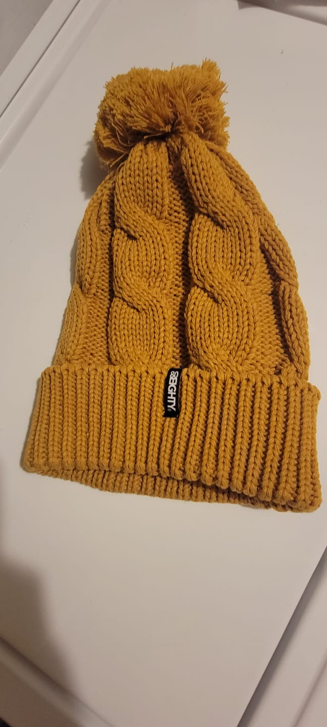 Customer photo review of 80eighty® Camel PomPom Beanie