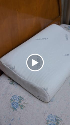 Customer video review of Wavy Memory Foam Pillow