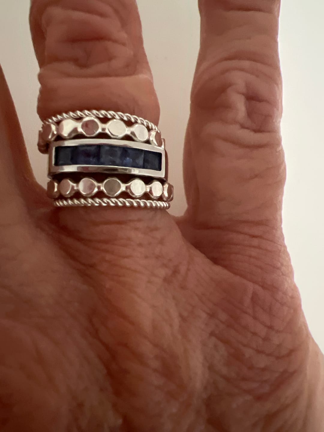 Customer photo review of Smooth Beaded Ring